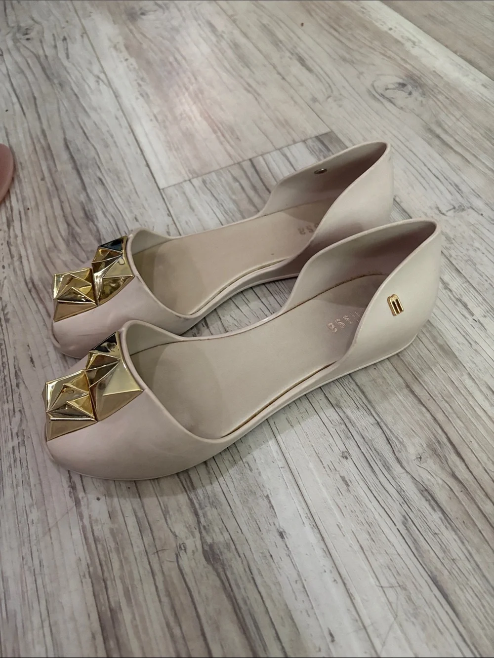 Mel by Melissa golden Bow open toe flat